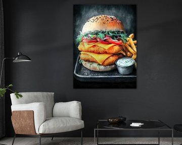 Cheeseburger Fast Food von JBJart Justyna Jaszke
