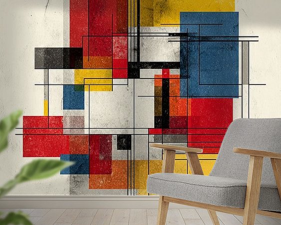 Voorbeeld van het werk in een kamer