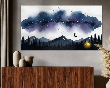 Starry Night Camping in the Mountains by taufid hidayat