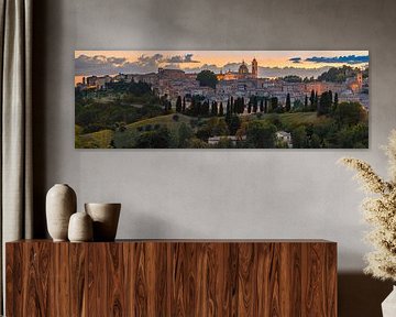 Panorama and sunset of Urbino, Italy by Henk Meijer Photography