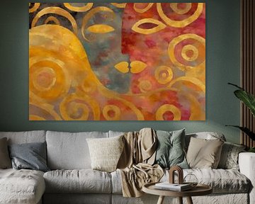 Two faces in abstract style by Whale & Sons