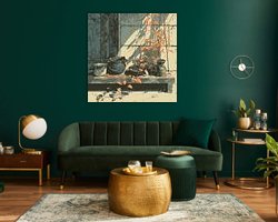 Voorbeeld van het werk in een kamer