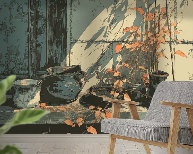 Voorbeeld van het werk in een kamer