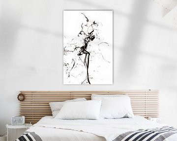 Abstracte zwarte rook - De danser