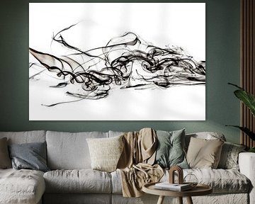 Abstracte zwarte rook - Haai