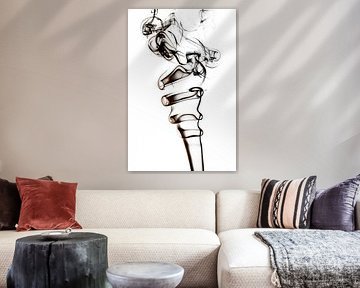 Abstracte zwarte rook - Roomijs