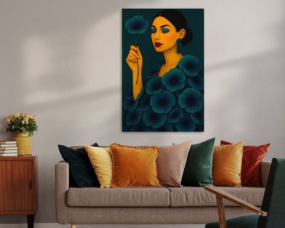 Voorbeeld van het werk in een kamer