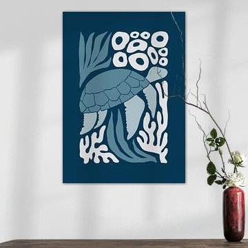 Meeresschildkröte schwimmen - dunkel