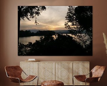 Sunset over Lake Bunyonyi - Colours of tranquillity by Rick Massar