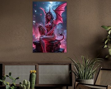 NEON SHE DEVIL: The Demoness Above the Cyberpunk City