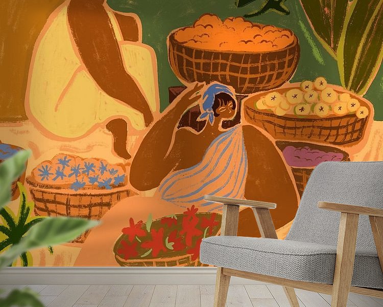 Voorbeeld van het werk in een kamer