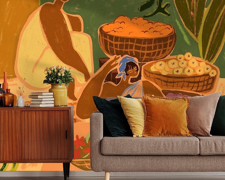 Voorbeeld van het werk in een kamer