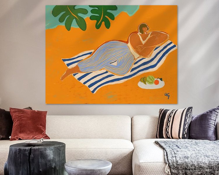 Voorbeeld van het werk in een kamer