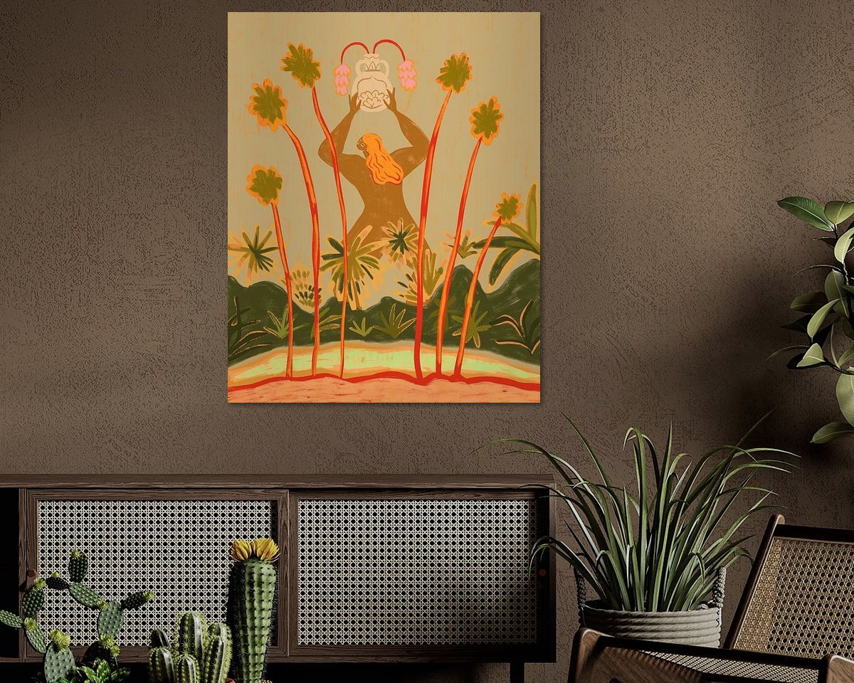 Voorbeeld van het werk in een kamer