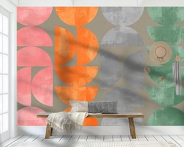 Kleurblokken uit het midden van de eeuw