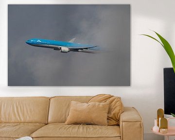 klm 777 bankshot à travers les nuages. sur Arthur Bruinen