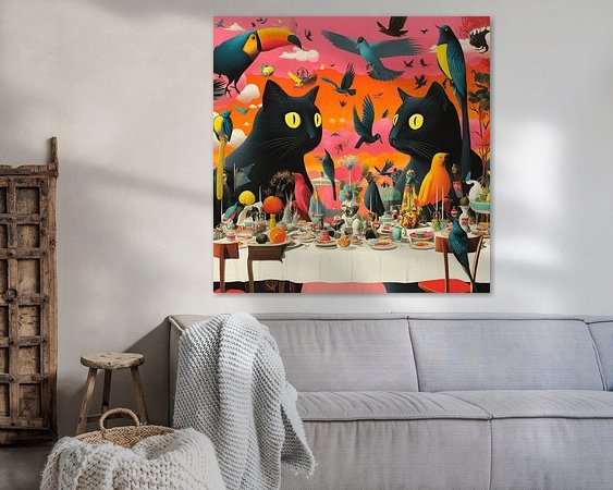 Voorbeeld van het werk in een kamer