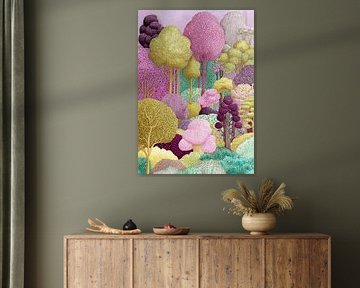 Kleurrijke Bomen van Bloemen Studio