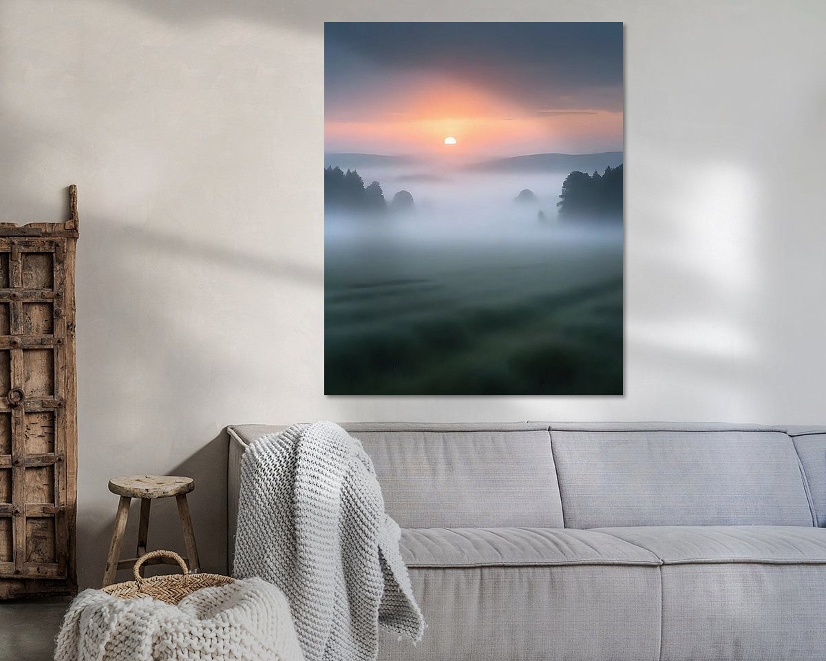 Voorbeeld van het werk in een kamer