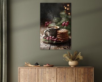 Café et biscuits - Nature morte chaude et confortable
