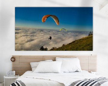 Paraglider am Revard in Frankreich von Tanja Voigt