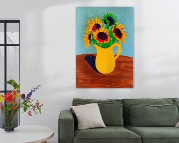 Sunflowers in a jug by Niklas Maximilian