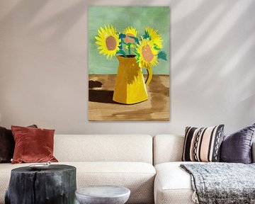 Sunflowers in a jug light by Niklas Maximilian