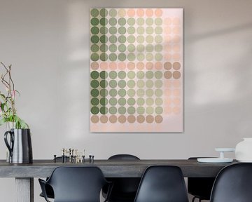 Fading circles | Colour study in dusky pink and olive