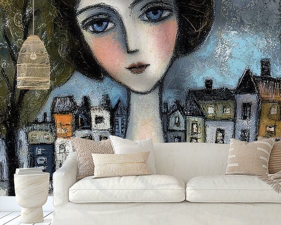 Voorbeeld van het werk in een kamer