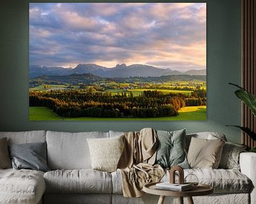 Sonnenuntergang im Allgäu, Bayern, Deutschland von Henk Meijer Photography