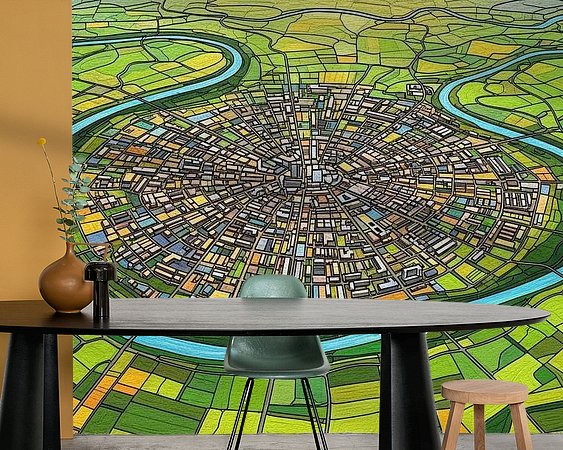 Voorbeeld van het werk in een kamer