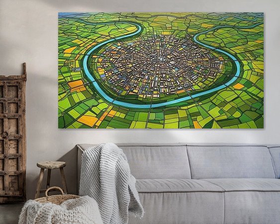 Voorbeeld van het werk in een kamer