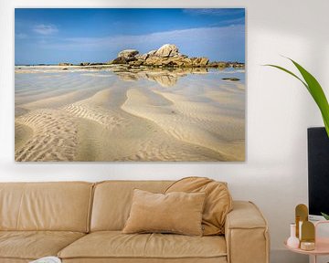 Rocky landscape and beach of Kerfissien, Brittany by Christian Müringer