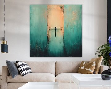 Libellule en cuivre Light - libellule en turquoise et cuivre