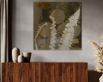 Contemporary botanical with organic textures I by Abstract Minimalist Art