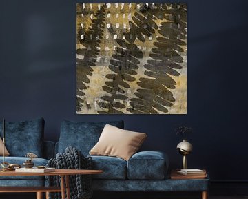Japandi abstract with natural plants and patterns. Fern leaves I by Abstract Minimalist Art
