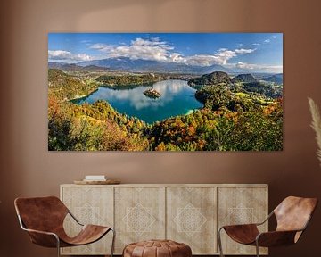 Vue panoramique sur le lac de Bled Slovénie