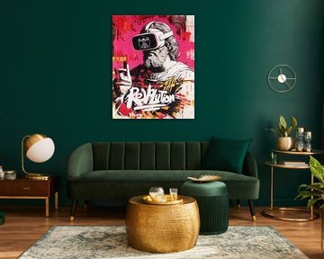 Leonard's revolution painting sur John AZOK