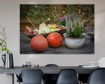 Autumnal decoration for harvest festival by Heiko Kueverling