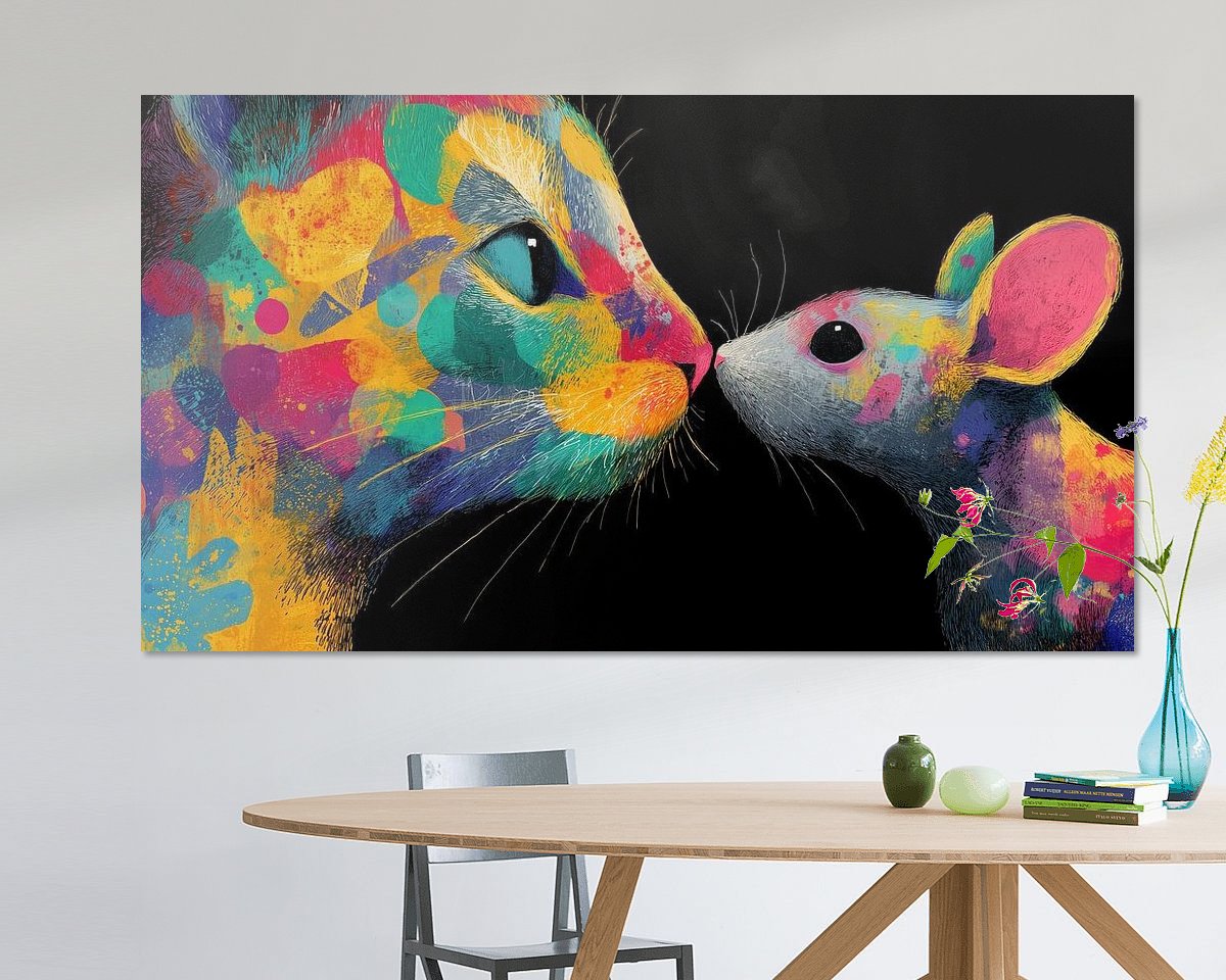 Voorbeeld van het werk in een kamer