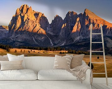 Seiser Alm Alpenglühen von Voss Fine Art Fotografie