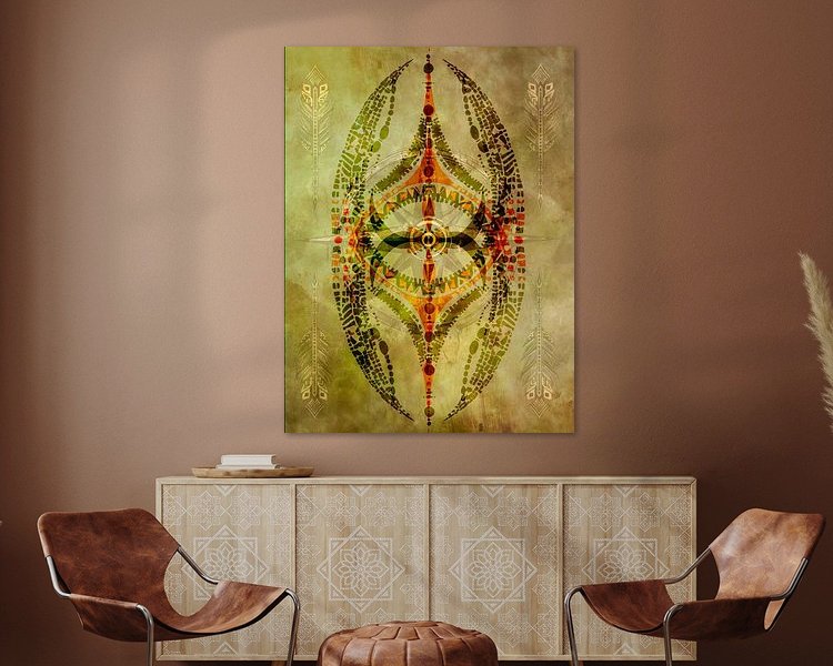 Voorbeeld van het werk in een kamer