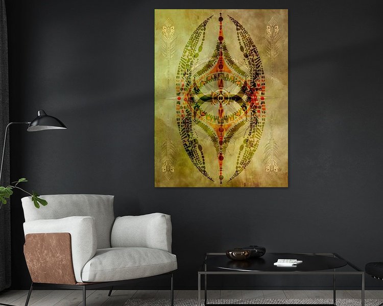 Voorbeeld van het werk in een kamer