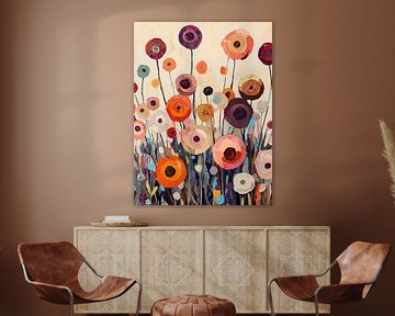 Fröhliche Blumenkunst von Wunderbare Kunst