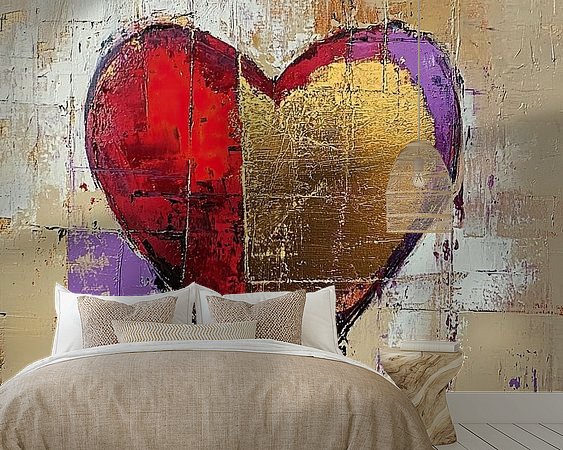 Voorbeeld van het werk in een kamer