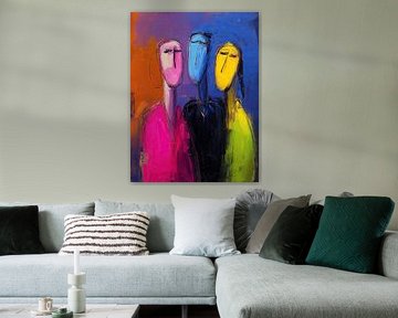 Abstract faces | Colourful Faces by ARTEO Paintings