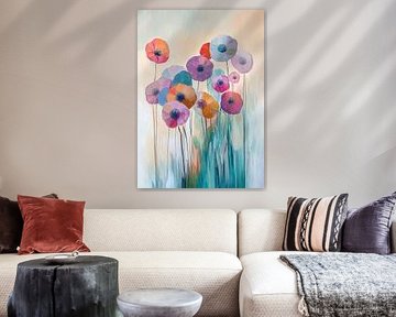 Poppies | Colourful Poppies Art by Wonderful Art
