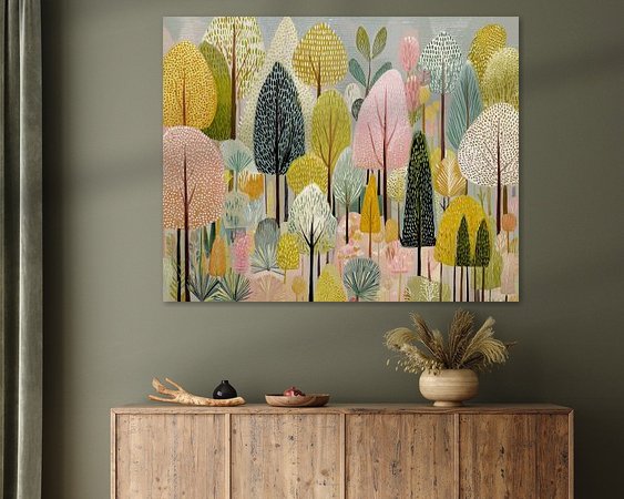 Voorbeeld van het werk in een kamer