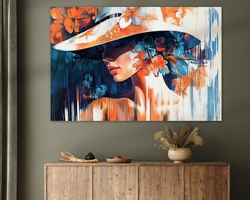 Woman with flowers | Quiet woman with colourful flowers by Zen and More