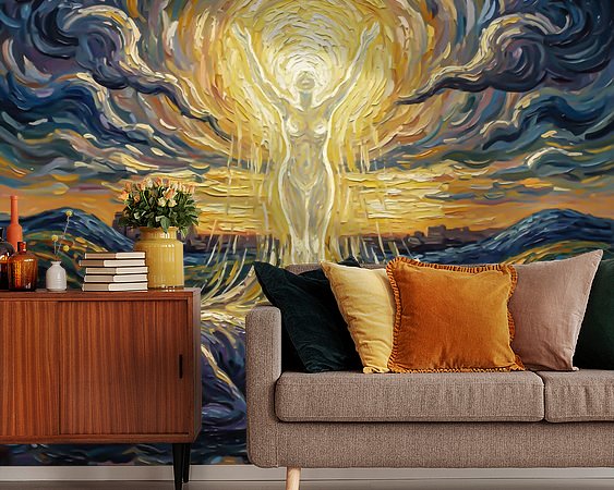 Voorbeeld van het werk in een kamer